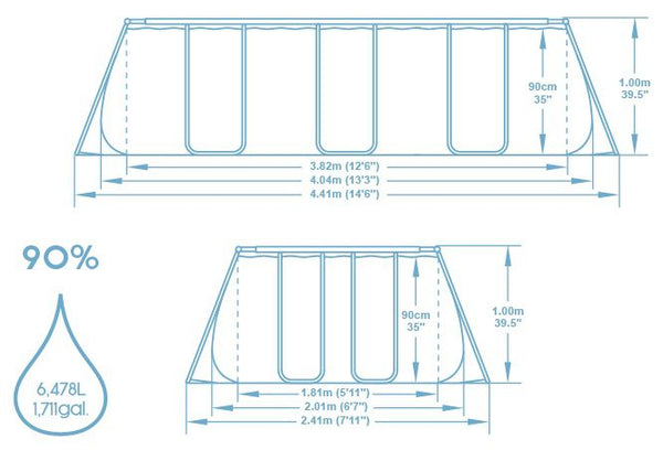 בריכה 400/200/100 BESTWAY 56442 + משאבת חול 800 גלון