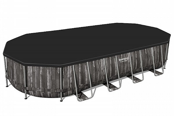 בריכת בעיצוב ראטן אובלית 733/366/122 BESTWAY 5611T + משאבת נייר 2,500 גלון