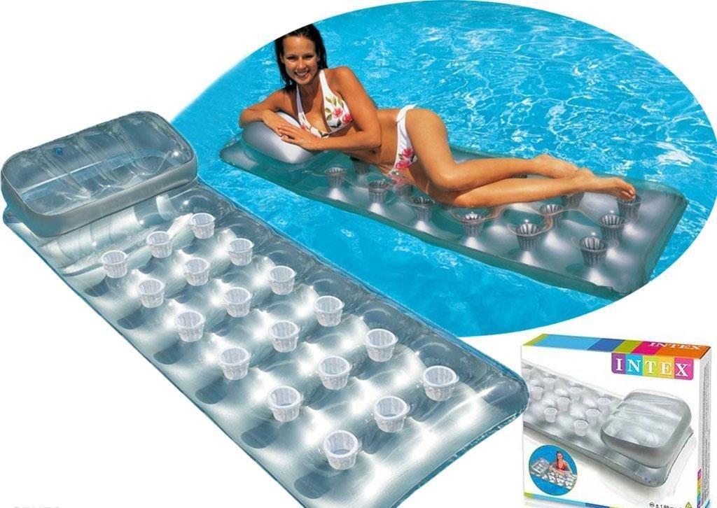 מזרון ים כוסות כסוף עם כרית INTEX 58894