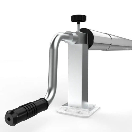 גלגלת נירוסטה טלסקופית לכיסוי סולארי לדק או ריצוף עד רוחב 4 מטרים מוסטנג