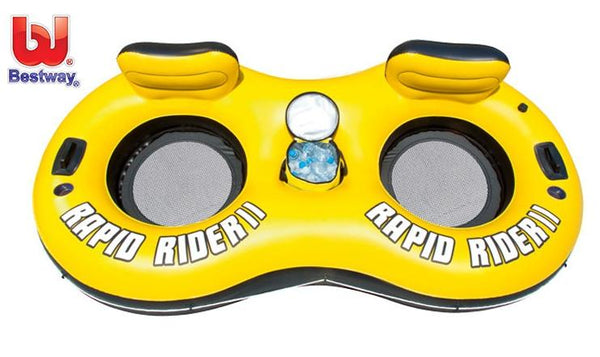 אבוב ציפה זוגי מפנק עם קולר למשקאות – 43113 Bestway