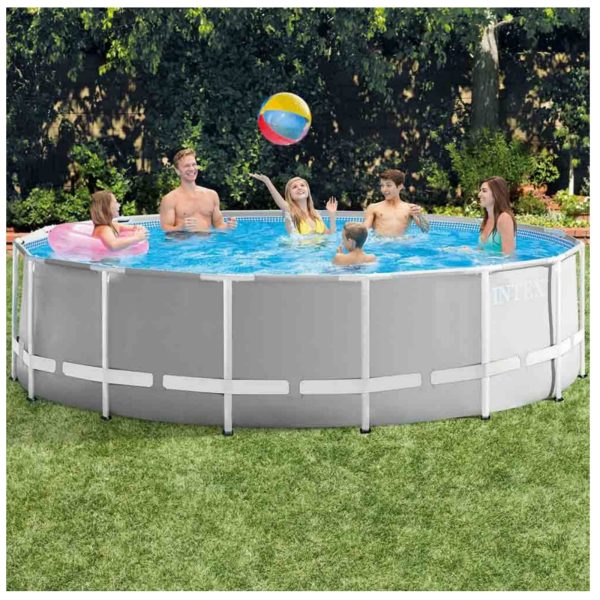 בריכה צינורות 366X99 INTEX 26716 כולל משאבה וסולם