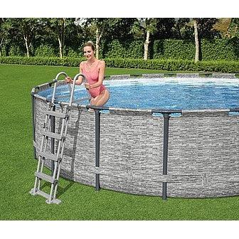 בריכה אולטרה עגולה ראטן אפור GREY מקס 427X122 דגם bestway 5619D