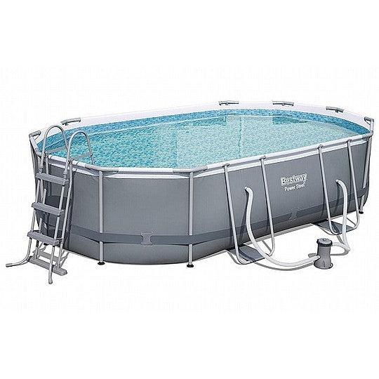 בריכת אולטרה אובלית 427/250/100 כולל סולם ומשאבת פילטר 530 גלון מק