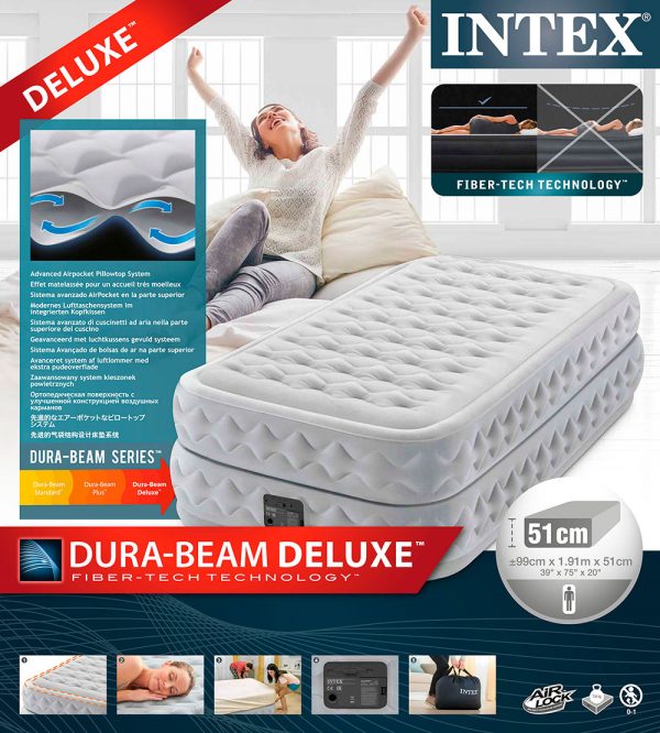 מזרון מתנפח יחיד כולל משאבה מובנית INTEX 64488