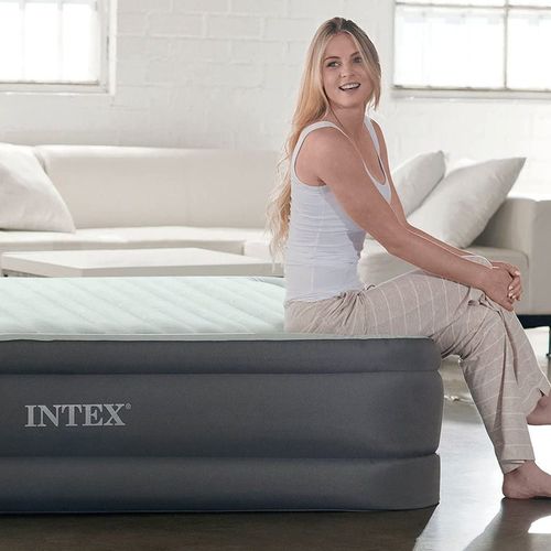 מזרון זוגי מתנפח משאבה מובנית Intex 64904 PremAire Inflatable Double Bed