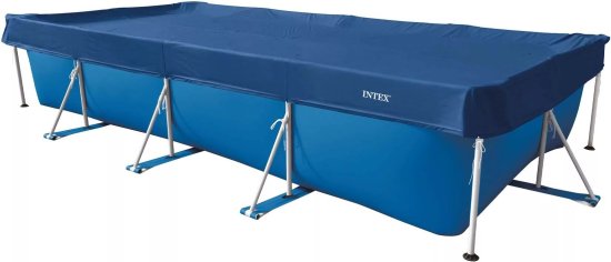 כיסוי דלוקס לבריכה מלבנית בגודל 450x220 ס''מ 28080 Intex - צבע כחול כהה