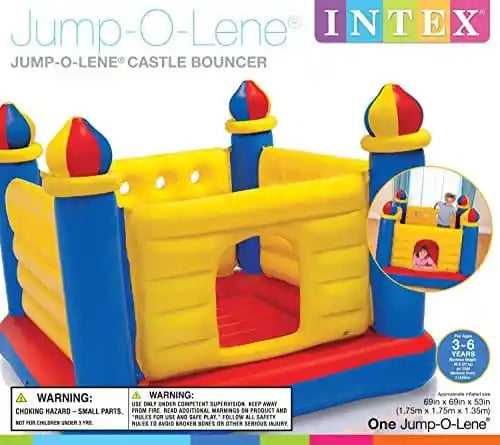 בריכה + טרמפולינה טירה 2ב-1 1.75mx1.75mx1.35m ק'-2 48259