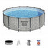 בריכה אולטרה עגולה ראטן אפור GREY מקס 427X122 דגם bestway 5619D
