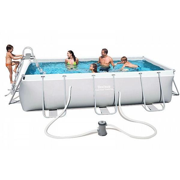בריכה מלבנית אולטרה BESTWAY 404X201X100 56441 + משאבת נייר 530 גלון