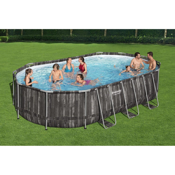 בריכת BESTWAY אובלית דמוי עץ 610X366X122 ס