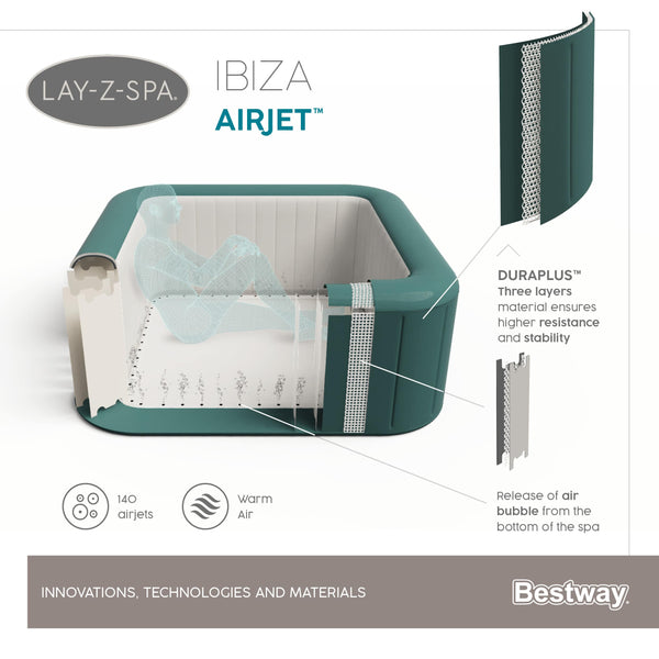 ג'קוזי מתנפח BESTWAY איביזה IBIZA 60015 - 2021