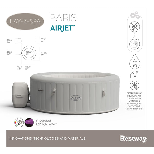 ג'קוזי מתנפח BESTWAY פריז PARIS 60013 - 2021